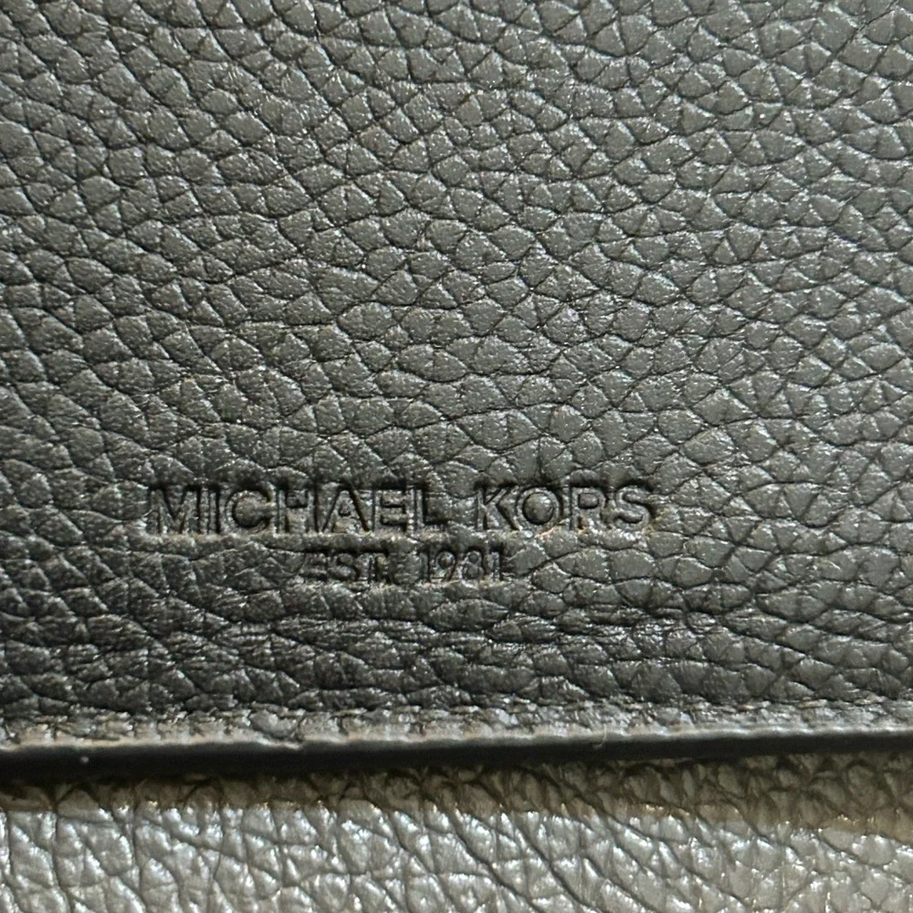 Michael Kors Black Pebbled Leather Billfold Wallet